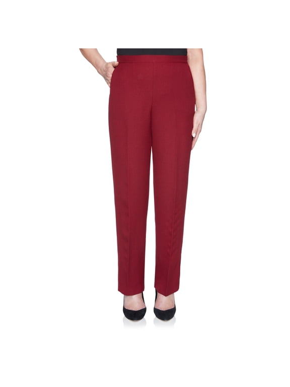 Womens Textured Signature Fit Average Length Straight Leg Pant