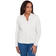 thumbnail image 1 of Alfred Dunner Womens Zip-Front Chenille Collared Cardigan, 1 of 4