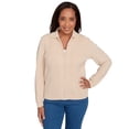 thumbnail image 1 of Alfred Dunner Womens Zip-Front Chenille Collared Cardigan, 1 of 4