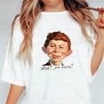 thumbnail image 1 of Alfred E. Neuman What Me Worry Funny Retro Fan New Unisex T-Shirt, up to 5XL, 1 of 3