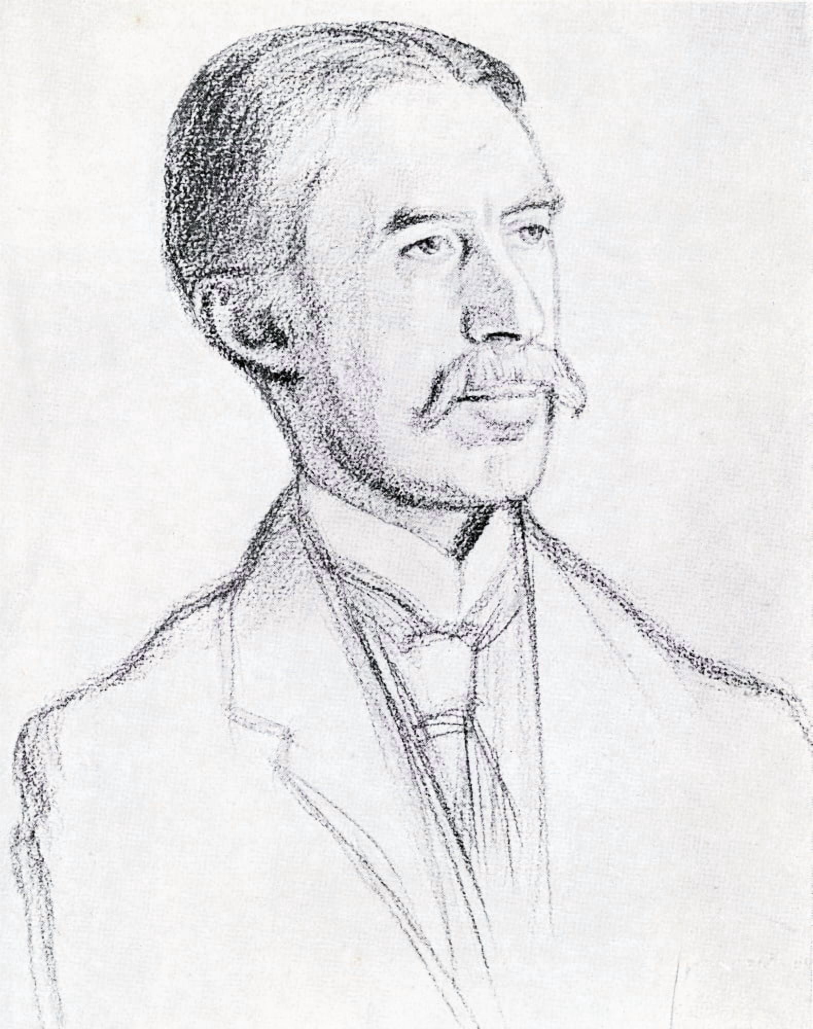 Alfred Edward Housman 1859 To 1936 Better Known As AE Housman English Poet From A Drawing By Sir William Rothenstein Canvas Art - Ken Welsh  Design Pics (13 x 16)