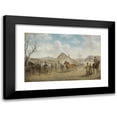 thumbnail image 1 of Alfred Friedländer 24x17 Black Modern Framed Museum Art Print Titled - Horse Market at the Village Square, 1 of 5