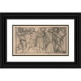 thumbnail image 1 of Alfred George Stevens 14x9 Black Ornate Wood Framed Double Matted Museum Art Print Titled: Group of Cherubs, 1 of 5