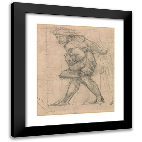 Alfred George Stevens 15x17 Black Modern Framed Museum Art Print Titled - The Sower (ca. 1860)