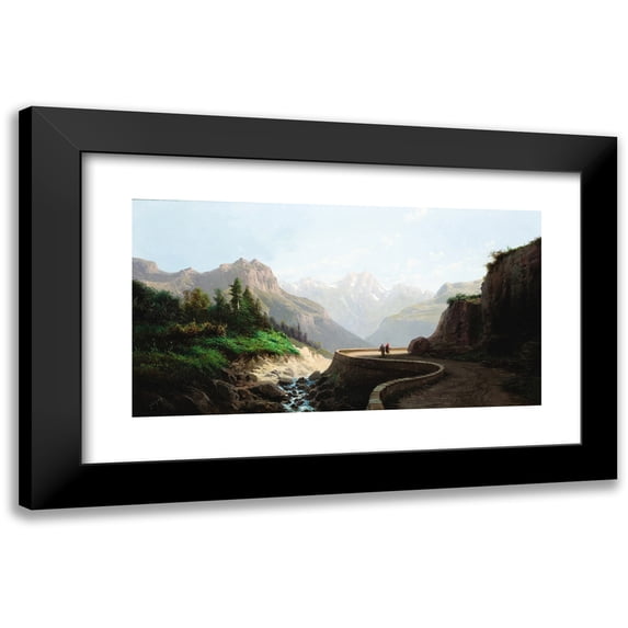 Alfred Godchaux 18x11 Black Modern Framed Museum Art Print Titled - Mountain Passage