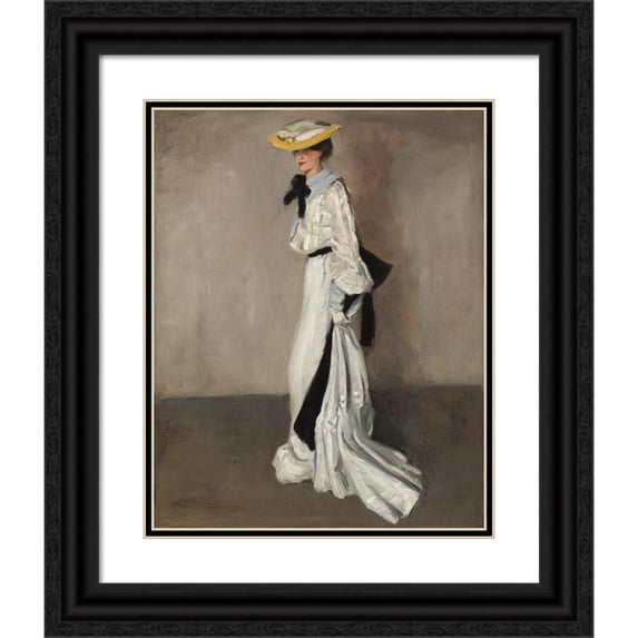 Alfred Henry Maurer 20x24 Black Ornate Framed Double Matted Museum Art Print Titled: The Woman in White (circa 1900)
