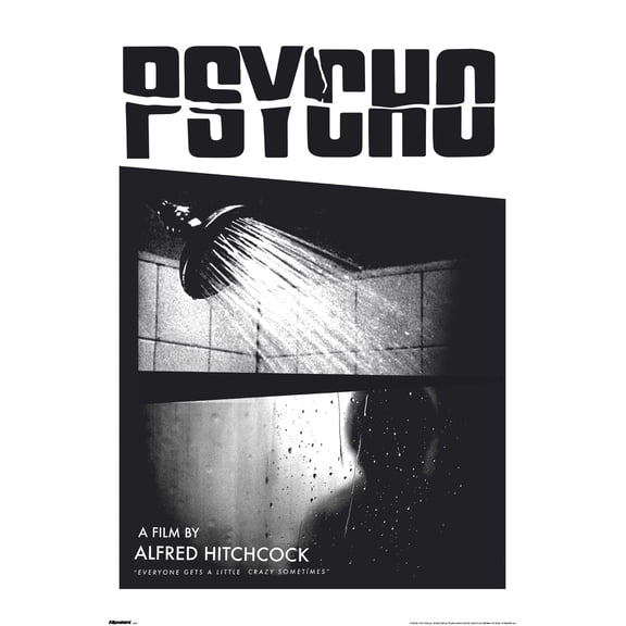 Alfred Hitchcock - Psycho (1960) Wall Poster, 22.375" x 34"