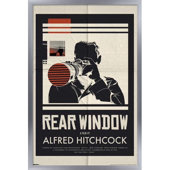 Alfred Hitchcock - Rear Window (1954) Wall Poster, 22.375" x 34" Framed