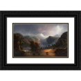 thumbnail image 1 of Alfred Jacob Miller 18x12 Black Ornate Wood Framed Double Matted Museum Art Print Titled - Where the Clouds Love to Rest (C. 1850), 1 of 5