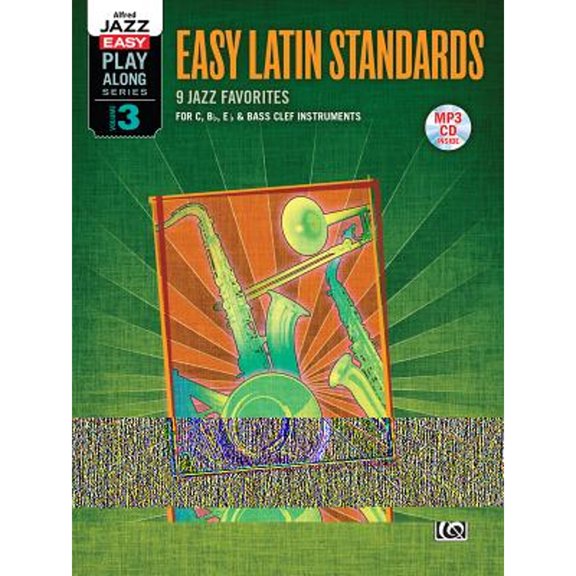 Pre-Owned Alfred Jazz Easy Play-Along -- Latin, Vol 3: C, B-flat, E-flat Bass Clef Instruments, Book MP3 CD