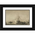 thumbnail image 1 of Alfred-Louis Brunet-Debaines 18x13 Black Ornate Wood Framed Double Matted Museum Art Print Titled - View of Venice After Ziem (1909), 1 of 5