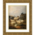 thumbnail image 1 of Alfred Morris 19x24 Gold Ornate Framed and Double Matted Museum Art Print Titled - A Flock of Sheep in the Scottish Highlands (1881), 1 of 4