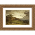thumbnail image 1 of Alfred Parsons 2x Matted 24x18 Gold Ornate Framed Art Print 'The Manor Park', 1 of 2