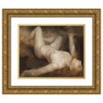 thumbnail image 1 of Alfred Philippe Roll 18x15 Gold Ornate Wood Frame and Double Matted Museum Art Print Titled - Demonic (1904), 1 of 4