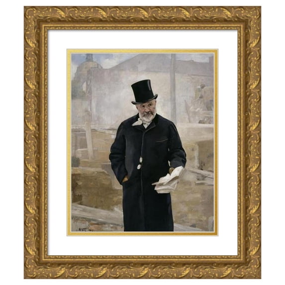 Alfred Philippe Roll 20x24 Gold Ornate Framed and Double Matted Museum Art Print Titled - Portrait of Adolphe Alphand (1818)
