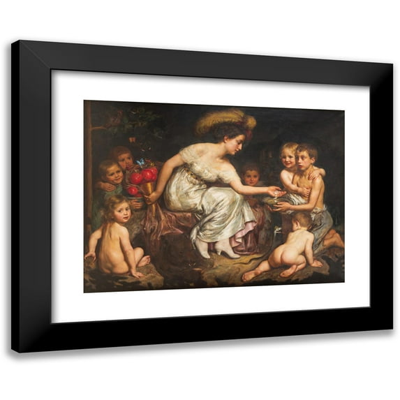 Alfred Schwarzschild 18x14 Black Modern Framed Museum Art Print Titled - Allegory of Caritas (1909)