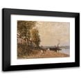 thumbnail image 1 of Alfred Sisley 14x11 Black Modern Framed Museum Art Print Titled - The Tug, the Loing in Saint-Mammes (1883), 1 of 5