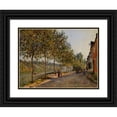 thumbnail image 1 of Alfred Sisley 18x14 Black Ornate Wood Framed Double Matted Museum Art Print Titled - June Morning in Saint-Mammes (1884), 1 of 5