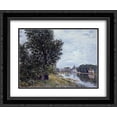 thumbnail image 1 of Alfred Sisley 2x Matted 24x20 Black Ornate Framed Art Print 'At Moret sur Loing', 1 of 2