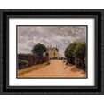 thumbnail image 1 of Alfred Sisley 2x Matted 24x20 Black Ornate Framed Art Print 'Inn at East Molesey with Hampton Court Bridge', 1 of 2