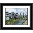 thumbnail image 1 of Alfred Sisley 2x Matted 24x20 Black Ornate Framed Art Print 'Provencher s Mill at Moret', 1 of 2
