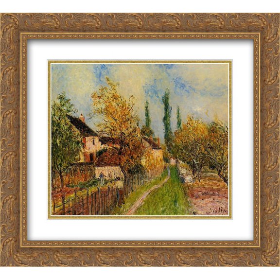 Alfred Sisley 2x Matted 24x20 Gold Ornate Framed Art Print 'Path at Sablons'