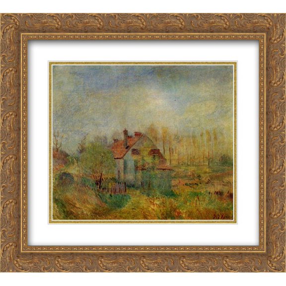 Alfred Sisley 2x Matted 24x20 Gold Ornate Framed Art Print 'Springtime Scene Morning'