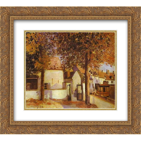Alfred Sisley 2x Matted 24x20 Gold Ornate Framed Art Print 'View in Moret'