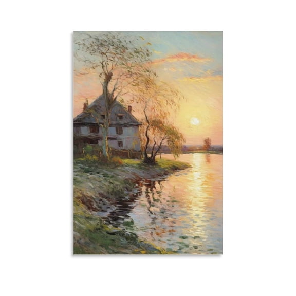 Alfred Sisley Print Painting (81) Picture Print Canvas Poster Wall Paint Art Posters Decor Modern Home Artworks Gift 12x18inch(30x45cm)