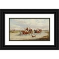 thumbnail image 1 of Alfred Steinacker 14x10 Black Ornate Wood Framed Double Matted Museum Art Print Titled: Wild Ride, 1 of 5