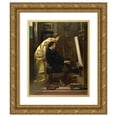 thumbnail image 1 of Alfred Stevens 15x18 Gold Ornate Wood Frame and Double Matted Museum Art Print Titled - The Painter and His Model (1855), 1 of 4