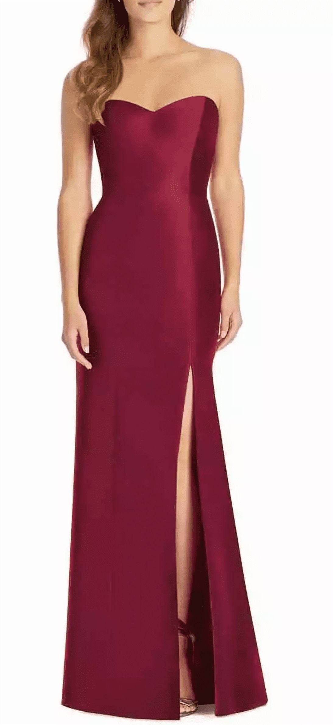 strapless open back dress Aerie Couture 392 - Long Satin Faille Trumpet Dress main image 0