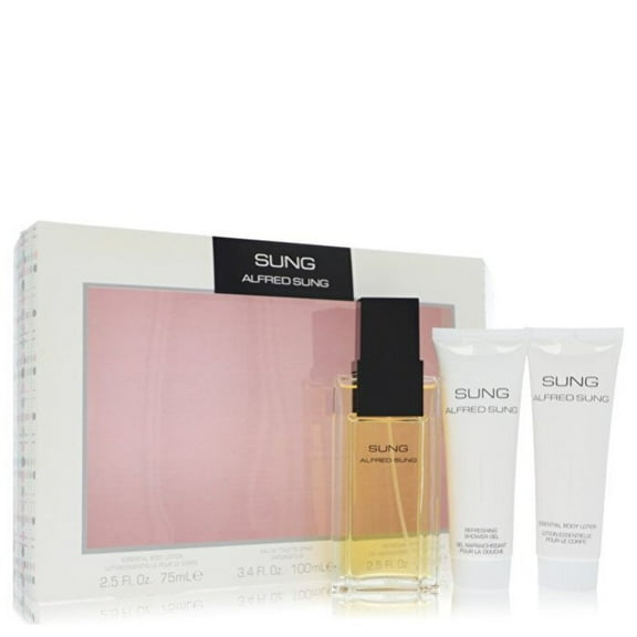 Sung by Alfred Sung for Women - 3 Pc Gift Set 3.4oz EDT Spray, 2.5oz Essential Body Lotion, 2.5oz Refreshing Shower Gel