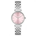 thumbnail image 1 of Alfred Sung Ladies CZ Silver Pink Dial Link Watch, 1 of 3