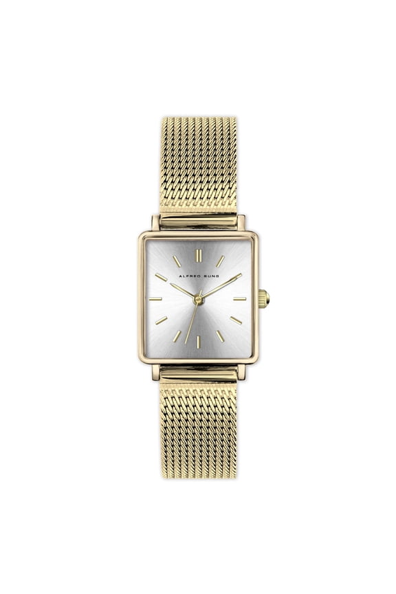 Ladies Harmony Gold Sunray Dial Mesh Watch