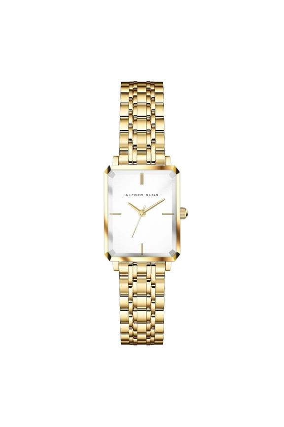 Ladies Octavia Gold Sunray Dial Link Watch