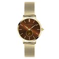 thumbnail image 1 of Alfred Sung Ladies Serenity Gold Brown Dial Mesh Watch, 1 of 2
