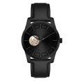 thumbnail image 1 of Alfred Sung Men's Automatic Black Open Heart Dial Link Watch, 1 of 5