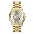 thumbnail image 1 of Alfred Sung Men's Automatic VI Gold Skeleton Sunray Dial Link Watch, 1 of 2