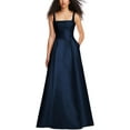 thumbnail image 1 of Alfred Sung Womens Boned Bodice Square Neck Evening Dress, 1 of 3