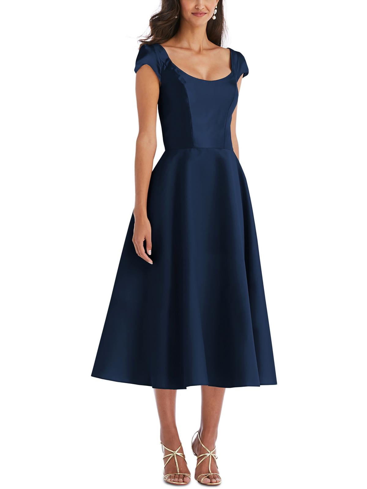 Alfred Sung Womens A-Line Satin Cocktail and Party Dress - Walmart.com Alfred Sung Womens A-Line Satin Cocktail and Party Dress - Walmart.com