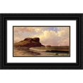 thumbnail image 1 of Alfred Thompson Bricher 14x9 Black Ornate Wood Framed Double Matted Museum Art Print Titled: Castle Rock, Nahant, Massachusetts, 1 of 5