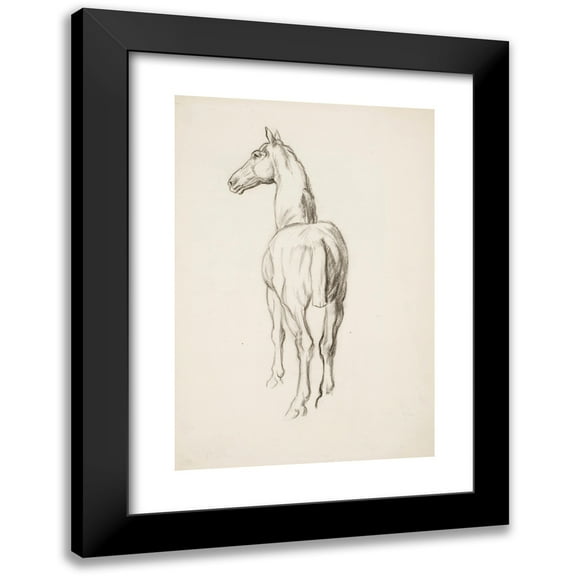 Alfred William Finch 11x14 Black Modern Framed Museum Art Print Titled - Horse Exercise