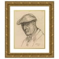 thumbnail image 1 of Alfred William Finch 12x14 Gold Ornate Wood Frame and Double Matted Museum Art Print Titled - Self-Portrait (1918), 1 of 4