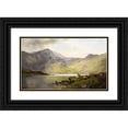 thumbnail image 1 of Alfred de Bréanski 14x10 Black Ornate Wood Framed Double Matted Museum Art Print Titled: Loch Lomond and Loch Katrine, 1 of 5