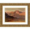 thumbnail image 1 of Alfred de Bréanski 18x13 Gold Ornate Wood Frame and Double Matted Museum Art Print Titled - Llyn-Y-City, Beddgelert, North Wales, 1 of 4