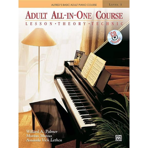 Pre-Owned Alfred's Basic Adult Piano Course Alfred's Basic Adult All-In-One Course, Bk 1: Lesson * Theory * Technic, Comb Bound Book & CD, Book 1, (Paperback)