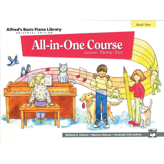 Pre-Owned Alfred's Basic Piano Library Alfred's Basic All-In-One Course, Bk 1: Lesson * Theory * Solo (Universal Edition), Book 1, (Paperback)
