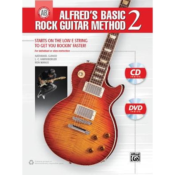 Pre-Owned Alfred'S Basic Rock Guitar Method 2: Starts on the Low E String to Get You Rockin' Faster: Starts on the Low E String to Get You Rockin' Faster, Book, CD & DVD: Paperback