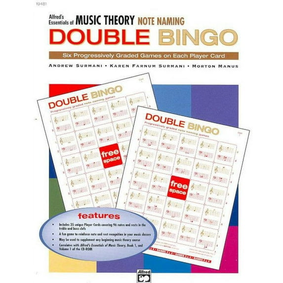 Alfred's Essentials of Music Theory: Note Naming Double Bingo
